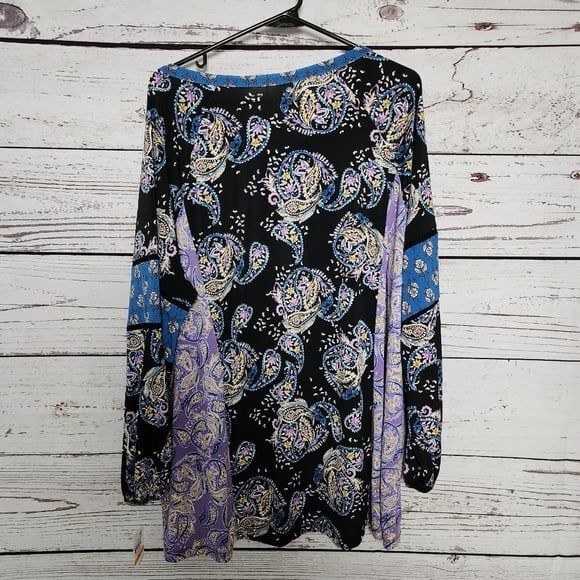 Style & Co Black Long Sleeve Blouse Size 1X NWT - Picture 4 of 5